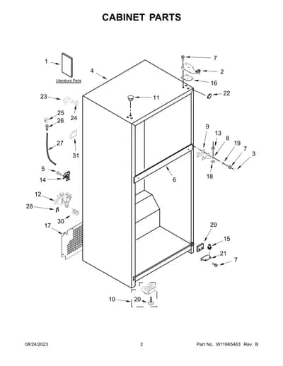 CABINET PARTS
