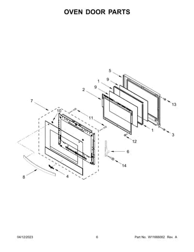 OVEN DOOR PARTS
