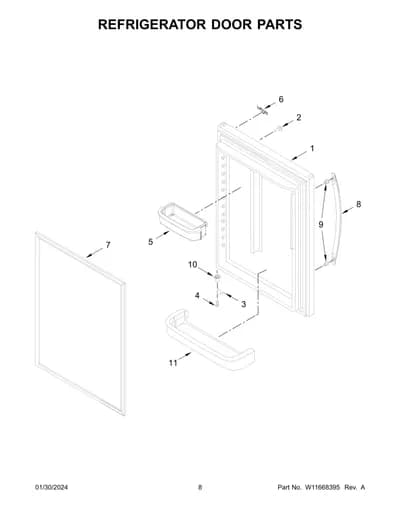 REFRIGERATOR DOOR PARTS