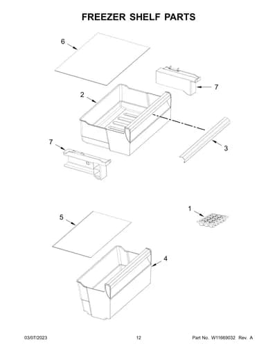 FREEZER SHELF PARTS