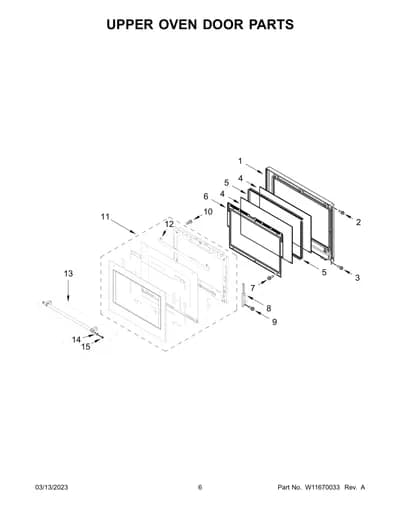 UPPER OVEN DOOR PARTS