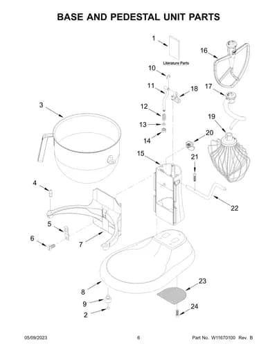 BASE AND PEDESTAL UNIT PARTS