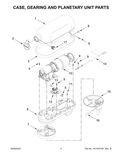 CASE, GEARING AND PLANETARY UNIT PARTS