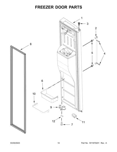 FREEZER DOOR PARTS