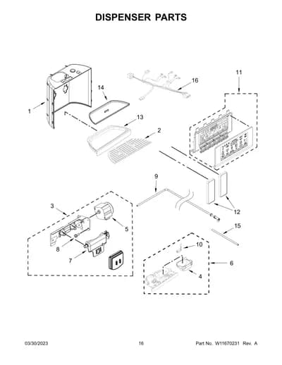 DISPENSER PARTS