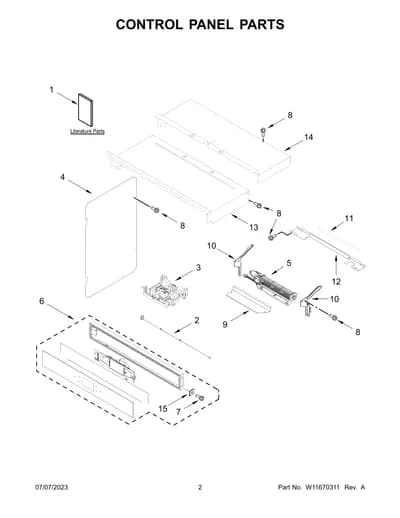 CONTROL PANEL PARTS