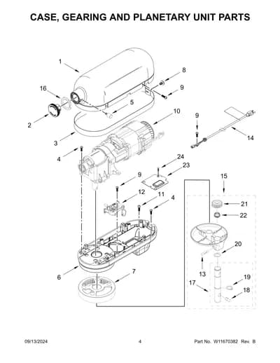 CASE, GEARING AND PLANETARY UNIT PARTS
