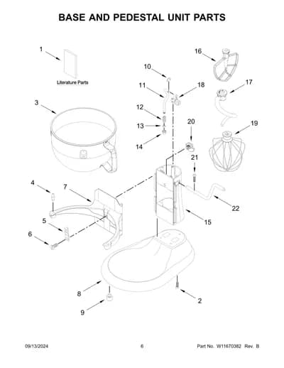 BASE AND PEDESTAL UNIT PARTS