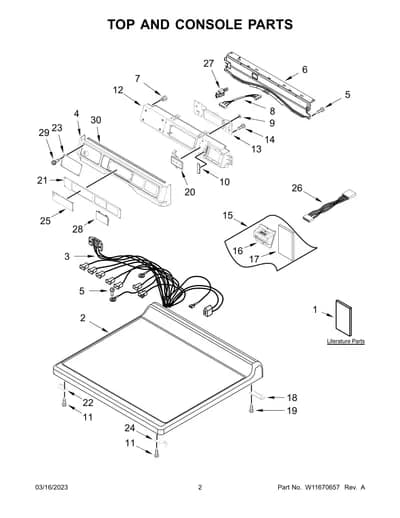 TOP AND CONSOLE PARTS