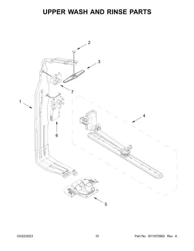 UPPER WASH AND RINSE PARTS