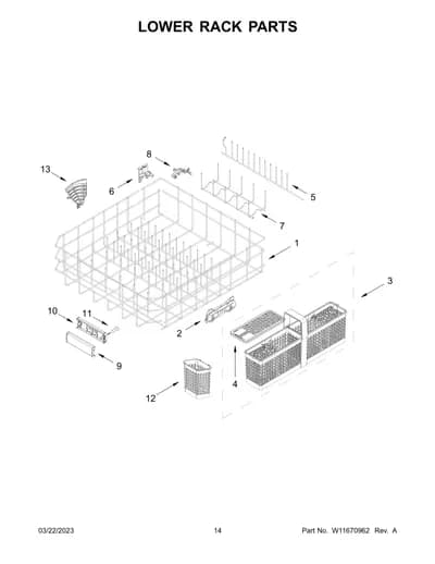 LOWER RACK PARTS