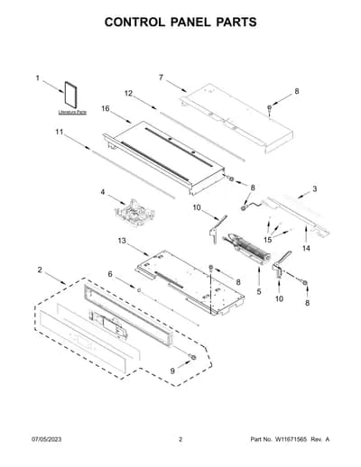 CONTROL PANEL PARTS