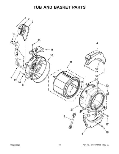 TUB AND BASKET PARTS