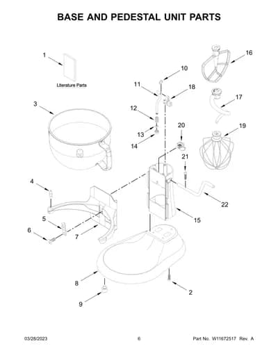 BASE AND PEDESTAL UNIT PARTS