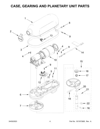 CASE, GEARING AND PLANETARY UNIT PARTS