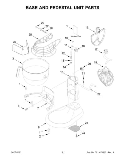 BASE AND PEDESTAL UNIT PARTS