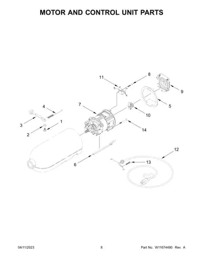 MOTOR AND CONTROL UNIT PARTS