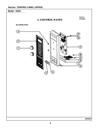 CONTROL PANEL (UPPER)