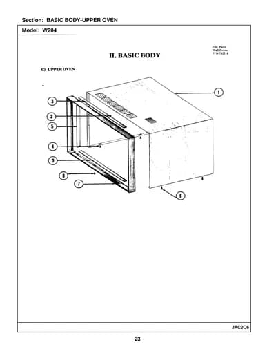 BASIC BODY-UPPER OVEN