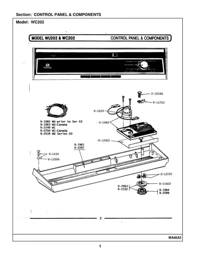 CONTROL PANEL & COMPONENTS
