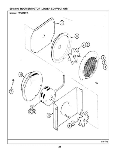 BLOWER MOTOR (LOWER CONVECTION)