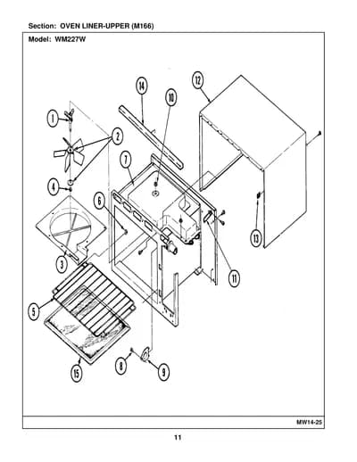 OVEN LINER-UPPER (M166)