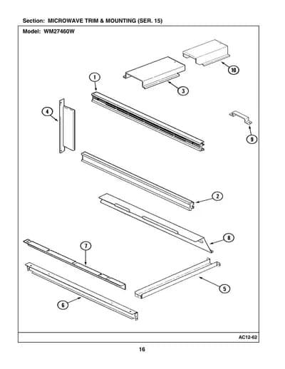MICROWAVE TRIM & MOUNTING (SER. 15)