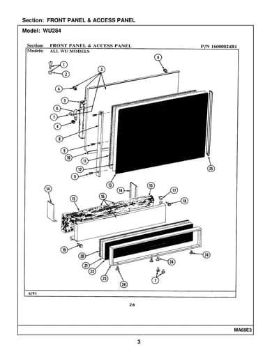 FRONT PANEL & ACCESS PANEL