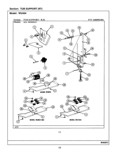 TUB SUPPORT (RT)