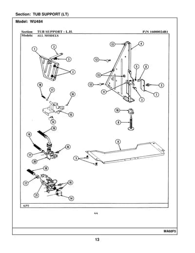 TUB SUPPORT (LT)