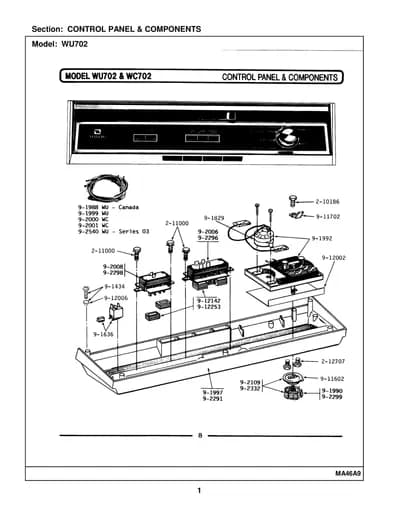 CONTROL PANEL & COMPONENTS