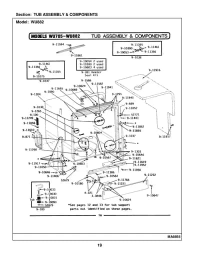 TUB ASSEMBLY & COMPONENTS
