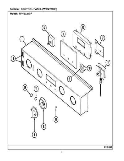 CONTROL PANEL (WW27210P)
