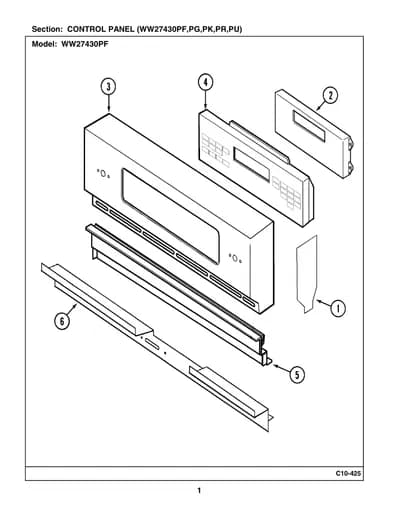 CONTROL PANEL (WW27430PF,PG,PK,PR,PU)