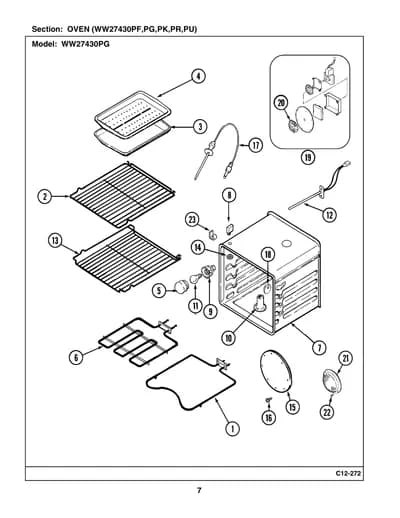 OVEN (WW27430PF,PG,PK,PR,PU)