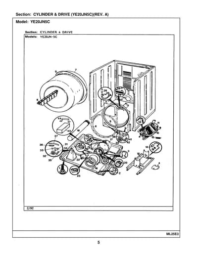 CYLINDER & DRIVE (YE20JN5C)(REV. A)
