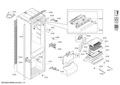 Door & Housing, shelves trays (0101-0199)