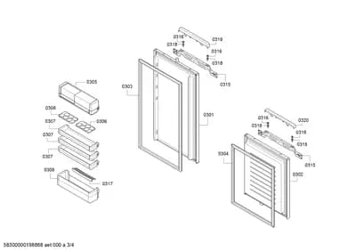 shelves trays, Door & Housing (0301-0320)