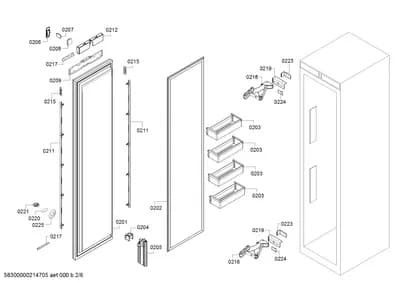 Door & Housing, Mounting & Fixing (0201-0225)