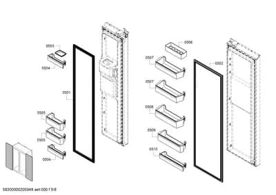 shelves trays, Seals & Gaskets (0501-0510)