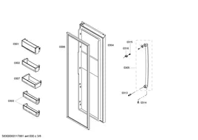 shelves trays, Door & Housing (0301-0316)