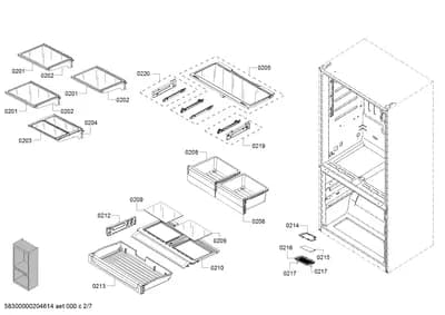 shelves trays, drawers (0201-0250)