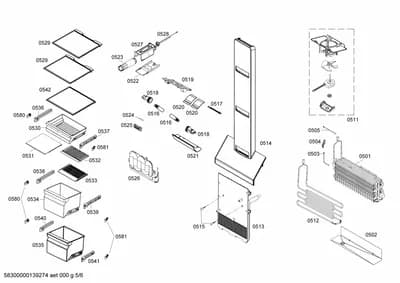 Door & Housing, Rails (0501-0581)