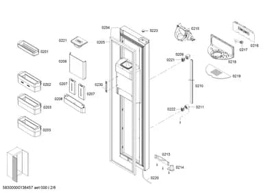 shelves trays, Door & Housing (0201-0230)