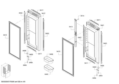 Door & Housing, Screws (0401-0414)