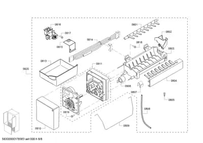 Screws, icemakers (0801-0820)