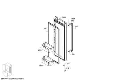 shelves trays, Door & Housing (0601-0631)