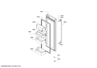 shelves trays, Door & Housing (0601-0631)