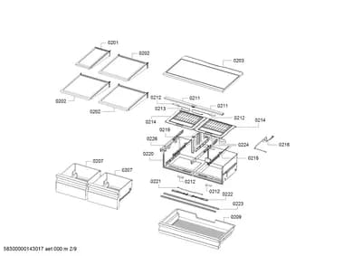 shelves trays, drawers (0201-0226)