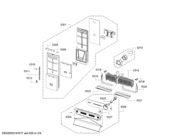 Door & Housing, Fan Parts (0301-0327)